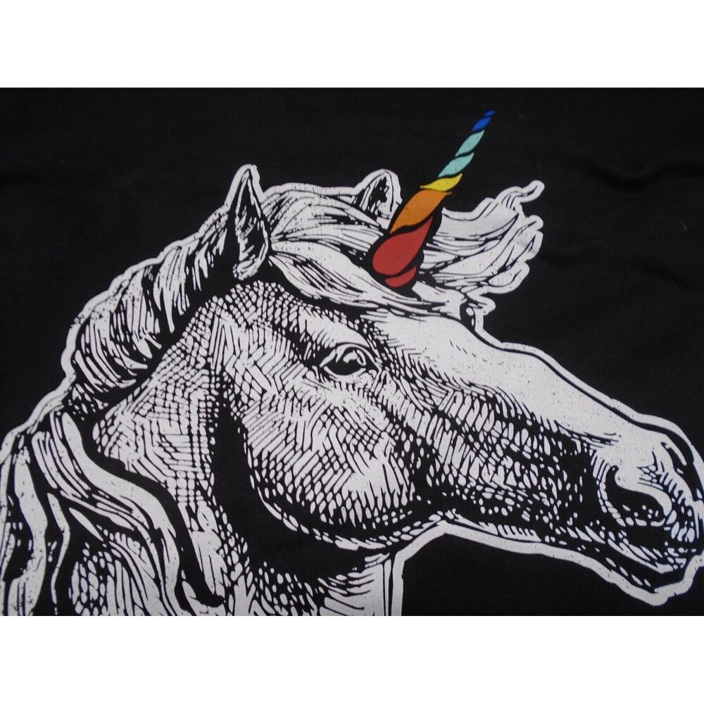 Dadacorn Unicorn T Shirt Black SS Adult L Large 100% Cotton NWOT Father's Day - Picture 2 of 4